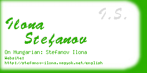 ilona stefanov business card